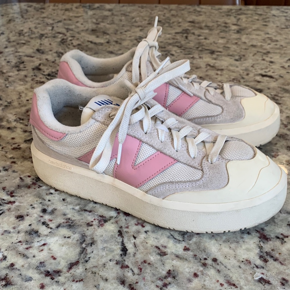 New Balance Pink and White Women's Sneakers